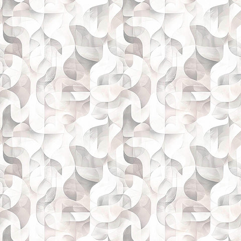 Image of Solstice Kaleidoscope Geo Gray quilting cotton fabric by Morris Creative Group for QT Fabrics. Features geometric designs on a gray background. Cute Little Fabric Shop