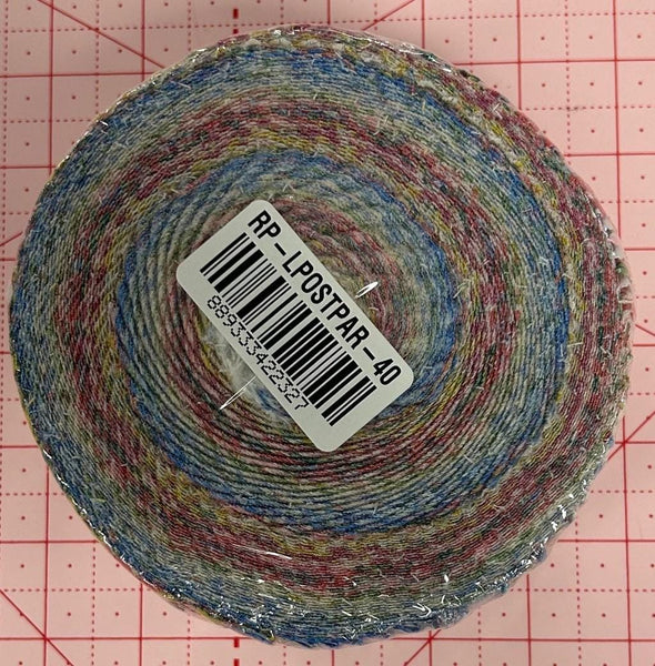 Postcard From Paradise 2.5-Inch Rolie Polie Jelly Roll 40 pieces - Riley Blake - Precut Bundle - Quilting Cotton Fabric