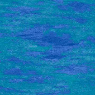 Image of Blooming Bouquet Watercolor Texture Blender Blue quilting cotton fabric by Suzanne Allard for QT Fabrics. Features brushstrokes on a blue background. Cute Little Fabric Shop