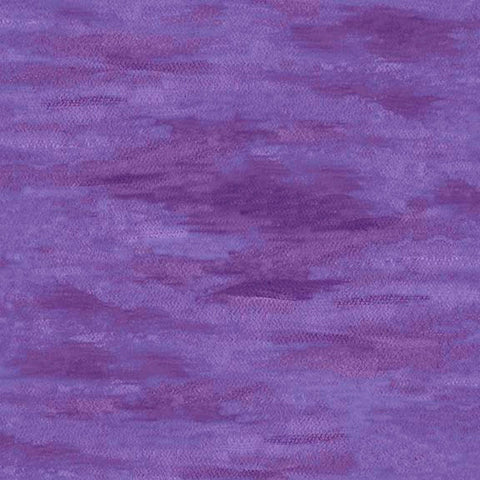 Image of Blooming Bouquet Watercolor Texture Blender Purple quilting cotton fabric by Suzanne Allard for QT Fabrics. Features brushstrokes on a purple background. Cute Little Fabric Shop