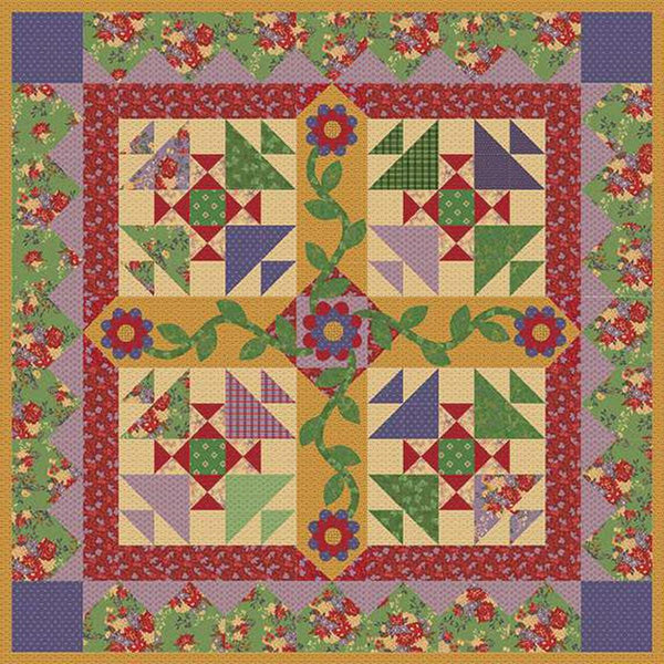 Rambling Rose Wall Hanging Quilt PATTERN P218 by Calico Patch Designs - Riley Blake Designs - Instructions Only - Applique
