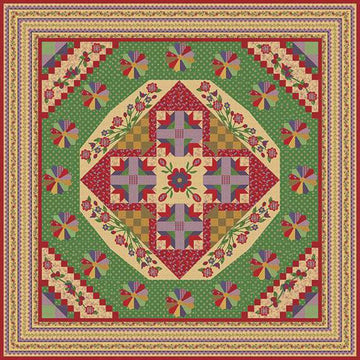 SALE Vera's Flower Garden Quilt PATTERN P218 - Calico Patch Designs - Riley Blake Designs - Instructions Only - Medallion Style