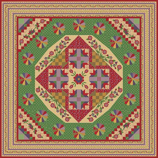 SALE Vera's Flower Garden Quilt PATTERN P218 - Calico Patch Designs - Riley Blake Designs - Instructions Only - Medallion Style
