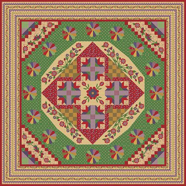 Vera's Flower Garden Quilt PATTERN P218 by Calico Patch Designs - Riley Blake Designs - Instructions Only - Medallion Style