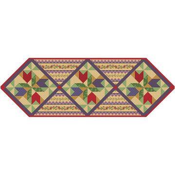 SALE Wind Blown Table Runner PATTERN P218 - Calico Patch Designs - Riley Blake Designs - Instructions Only - Pieced Tulip