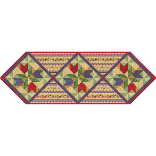 SALE Wind Blown Table Runner PATTERN P218 - Calico Patch Designs - Riley Blake Designs - Instructions Only - Pieced Tulip