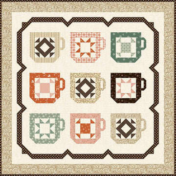SALE Mug Collection Quilt PATTERN P157 - Sandy Gervais - Riley Blake Designs - INSTRUCTIONS Only - Pieced Mugs