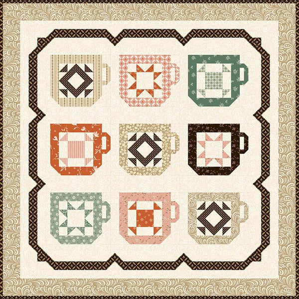 Mug Collection Quilt PATTERN P157 by Sandy Gervais - Riley Blake Designs - INSTRUCTIONS Only - Pieced Mugs