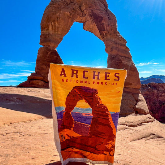 SALE Arches National Parks Minky Blanket - MB1043 - Riley Blake Designs - Prepackaged Dreamy Minky Blanket - Licensed Product