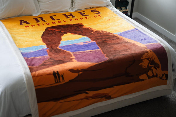 Arches National Parks Minky Blanket - MB1043 - Riley Blake Designs - Prepackaged Dreamy Minky Blanket - Licensed Product