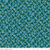 Floral Nostalgia Rosemary Bloom quilting cotton fabric by Liberty Fabrics for Riley Blake Designs. Features flowers on a blue background. Cute Little Fabric Shop