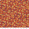 Floral Nostalgia Eleanor Grace quilting cotton fabric by Liberty Fabrics for Riley Blake Designs. Features flowers on a red background. Cute Little Fabric Shop