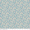 Image of Craft Garden Willow Stitch quilting cotton fabric by Liberty Fabrics for Riley Blake Designs. Features leaves on a cream background. Cute Little Fabric Shop