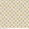 Image of Craft Garden Mary's Embroidery quilting cotton fabric by Liberty Fabrics for Riley Blake Designs. Features flowers on a cream background. Cute Little Fabric Shop