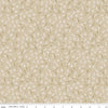 Image of Threads of Grace Snow Drop Taupe quilting cotton fabric by Kassidy Grace for Riley Blake Designs. Features flowers on a beige background. Cute Little Fabric Shop