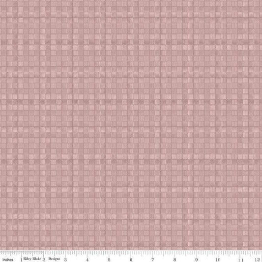 Image of Threads of Grace Criss Cross Canyon Rose quilting cotton fabric by Kassidy Grace for Riley Blake Designs. Features mosaic parquet on a pink background. Cute Little Fabric Shop