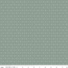 Image of Threads of Grace Ivy Dream quilting cotton fabric by Kassidy Grace for Riley Blake Designs. Features leaves on a blue background. Cute Little Fabric Shop