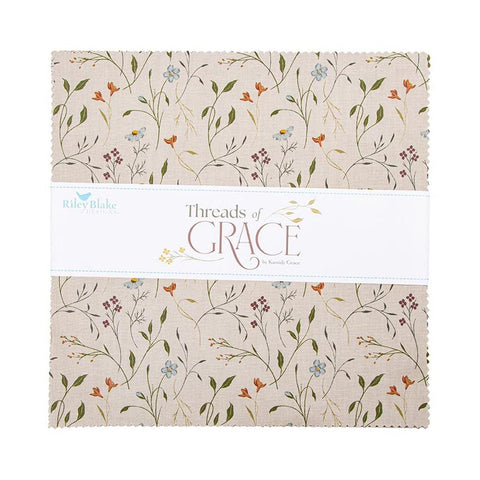 SALE Threads of Grace Layer Cake 10" Stacker Bundle - Riley Blake Designs - 42 piece Precut Pre cut - Quilting Cotton Fabric