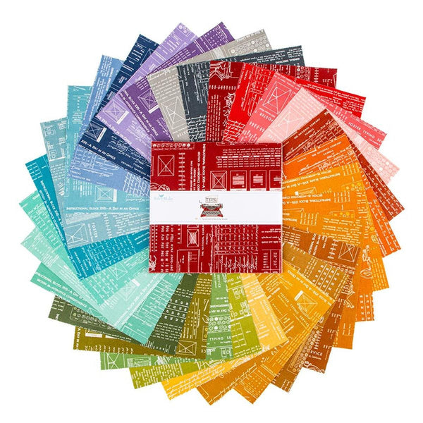 SALE TYPE/ography Layer A Cake 10" Stacker Bundle - Lori Holt - Riley Blake Designs - 42 piece Precut Pre cut - Quilting Cotton Fabric