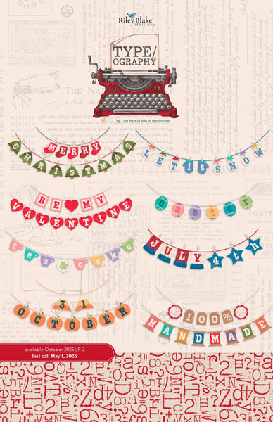 SALE TYPE/ography B Backgrounds Fat Quarter Bundle 12 pieces FQ-16850B-12 - Lori Holt - Riley Blake - Pre cut Precut Quilting Cotton Fabric