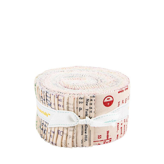 SALE TYPE/ography B Backgrounds 2.5-Inch Rolie Polie Jelly Roll 40-Piece - Riley Blake Designs - Precut Bundle - Quilting Cotton Fabric
