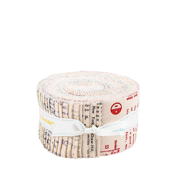 SALE TYPE/ography B Backgrounds 2.5-Inch Rolie Polie Jelly Roll 40 Pieces - Riley Blake Designs - Precut Bundle - Quilting Cotton Fabric