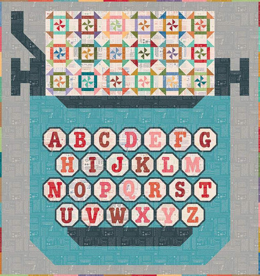SALE Just My Types Quilt Kit KT-16850 - Riley Blake Designs - Lori Holt - TYPE/ography - Box Pattern Fabric - Quilting Cotton Fabric