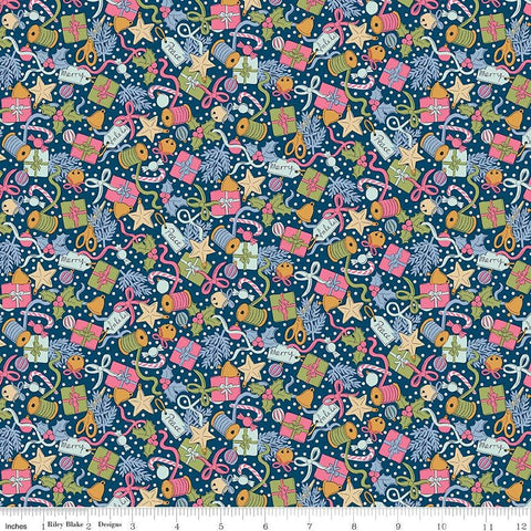 Festive Greetings 01667433B Festive Gifting - Riley Blake Designs - Presents - Liberty Fabrics - Quilting Cotton Fabric