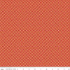Image of Vera's Garden Basket Weave Red Gold quilting cotton fabric by Vicki McCarty for Riley Blake Designs. Features weave on a red background. Cute Little Fabric Shop