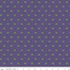 Image of Vera's Garden Dashes Purple quilting cotton fabric by Vicki McCarty for Riley Blake Designs. Features shapes on a purple background. Cute Little Fabric Shop