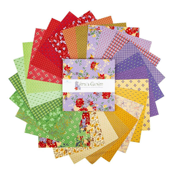 SALE Vera's Garden Layer Cake 10" Stacker Bundle - Riley Blake Designs - 42 piece Precut Pre cut - Quilting Cotton Fabric