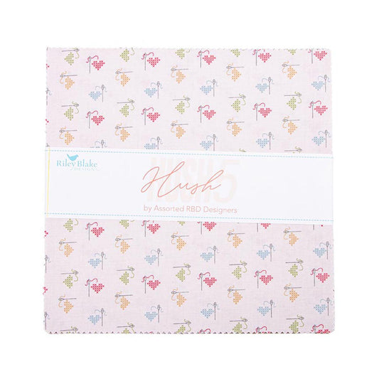 Hush Hush 5 Layer Cake 10" Stacker Bundle - Riley Blake Designs - 42-Piece Precut  - Quilting Cotton Fabric