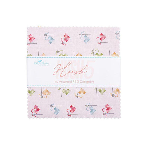 SALE Hush Hush 5 5" Stacker Bundle 5-16940-42 - Riley Blake Designs - 42 piece Precut Pre cut- Quilting Cotton Fabric