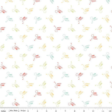 Image of Hush Hush 5 Pretty Pressers quilting cotton fabric by Assorted Designers for Riley Blake Designs. Features irons on an off-white background. Cute Little Fabric Shop.