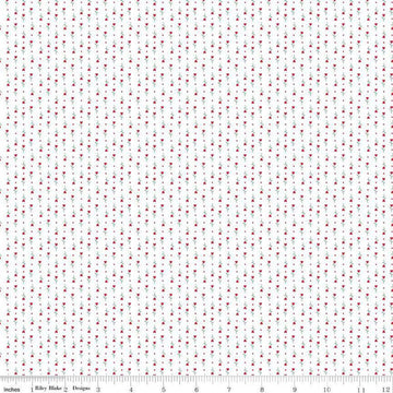Image of Hush Hush 5 Tiny Tulips quilting cotton fabric by Assorted Designers for Riley Blake Designs. Features tulips on an off-white background. Cute Little Fabric Shop.