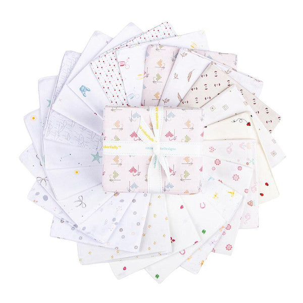 SALE Hush Hush 5 Fat Quarter Bundle - 21 pieces - Riley Blake Designs - Pre cut Precut - Shapes - Quilting Cotton Fabric