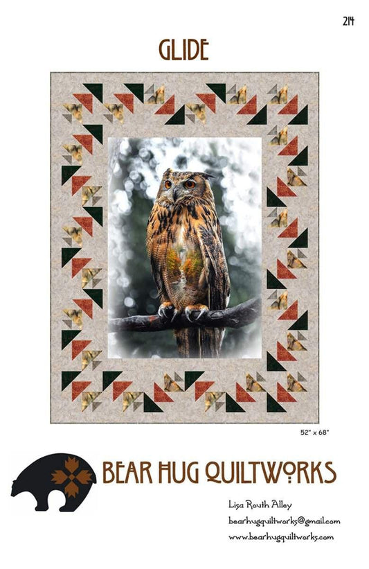 SALE Glide Quilt PATTERN P211-GLIDE - Bear Hug Quiltworks - Riley Blake Designs - Instructions Only - Panel Advanced Beginner