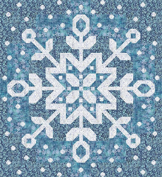 SALE Snow Crystal Quilt PATTERN P157 by Blooming Boldly Designs - Riley Blake Designs - Winter Snowflakes - INSTRUCTIONS Only