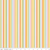 Image of Little Darlin' Stripes Multi quilting cotton fabric by the RBD Designers for Riley Blake Designs. Features stripes on a yellow background. Cute Little Fabric Shop