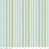 Image of Little Darlin' Stripes Blue quilting cotton fabric by the RBD Designers for Riley Blake Designs. Features stripes on a blue background. Cute Little Fabric Shop