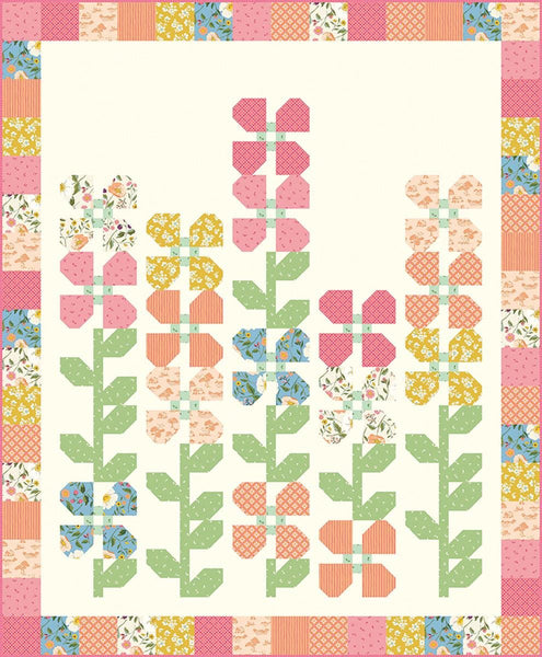 SALE Horace's Hollyhocks Quilt PATTERN P180 by Wendy Sheppard - Riley Blake Designs - INSTRUCTIONS Only - Fat Quarter Friendly