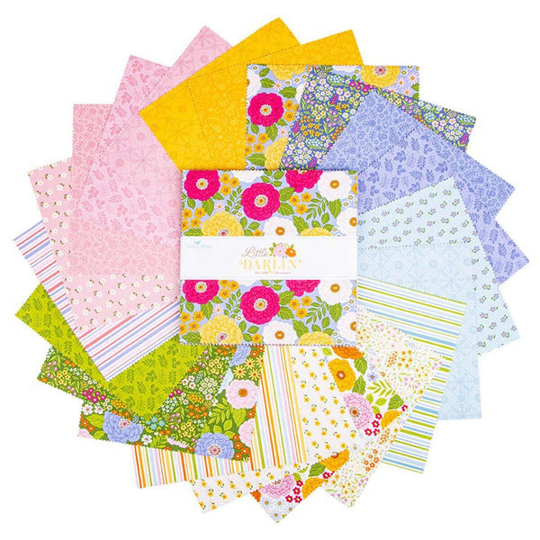 SALE Little Darlin' 10" Stacker Bundle 10-16970-42 - Riley Blake Designs - 42 piece Precut - Floral - Quilting Cotton Fabric