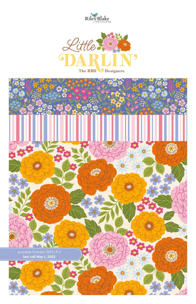 SALE Little Darlin' 2.5 Inch Rolie Polie Jelly Roll 40 pieces RP-16970-40 - Riley Blake - Precut - Quilting Cotton Fabric