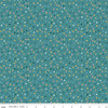 Image of Thimbelina & The Sewing Fairies Dotty Rain quilting cotton fabric by Jennifer Long for Riley Blake Designs. Features dots on a blue background. Cute Little Fabric Shop