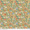 Image of Thimbelina & The Sewing Fairies Garden Honey quilting cotton fabric by Jennifer Long for Riley Blake Designs. Features flowers on a yellow background. Cute Little Fabric Shop