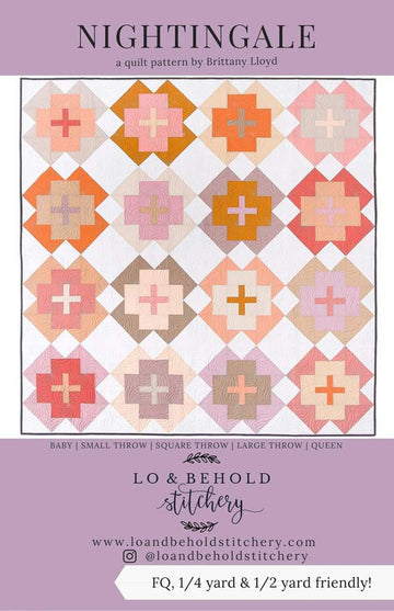 SALE Nightingale Quilt PATTERN P249 - Lo & Behold Stitchery - Riley Blake - INSTRUCTIONS Only - Fat Quarter Friendly