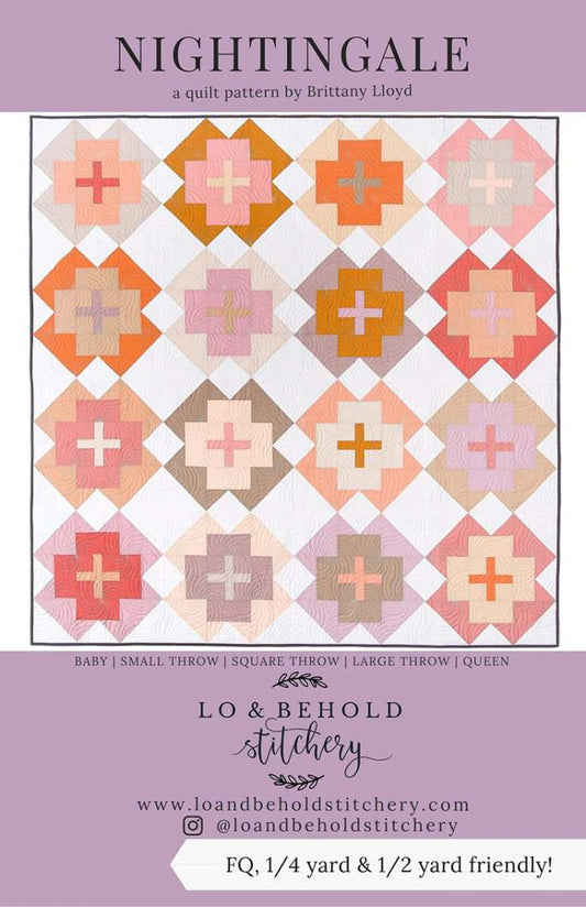 SALE Nightingale Quilt PATTERN P249 - Lo & Behold Stitchery - Riley Blake - INSTRUCTIONS Only - Fat Quarter Friendly