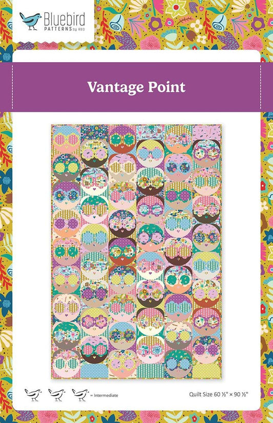 SALE Vantage Point Quilt PATTERN P100 - Bluebird Patterns - Riley Blake Designs - INSTRUCTIONS Only - Piecing Faces