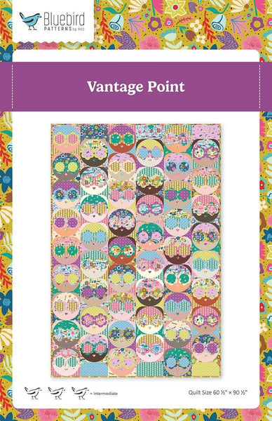 SALE Vantage Point Quilt PATTERN P100 by Bluebird Patterns - Riley Blake Designs - INSTRUCTIONS Only - Piecing Faces