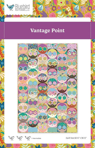 SALE Vantage Point Quilt PATTERN P100 by Bluebird Patterns - Riley Blake Designs - INSTRUCTIONS Only - Piecing Faces